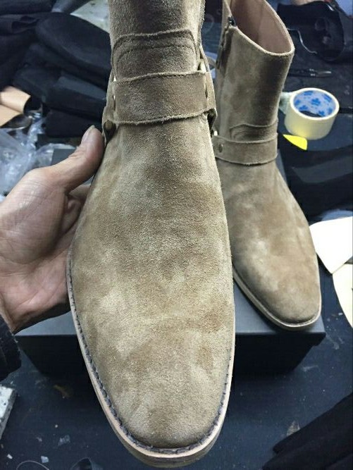 High Quality Fashion Men's Leather Shoes - Stylish Suede Chelsea Boot Design