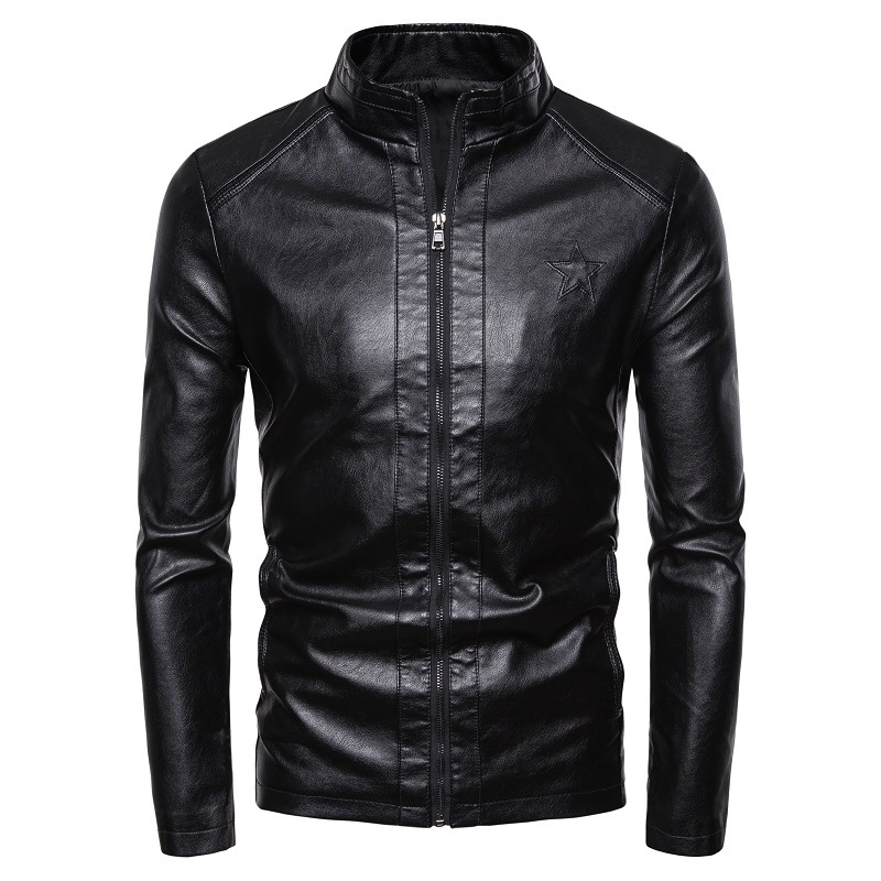 2019 Autumn And Winter New Style Men-Style Stand Collar Slim Fit Locomotive Leather Coat MEN'S Jacket Py11, Black and white with pattern
2019 Autumn And Winter New Style Men-Style Stand Collar Slim Fit Locomotive Leather Coat MEN'S Jacket Py11, Black and white with pattern