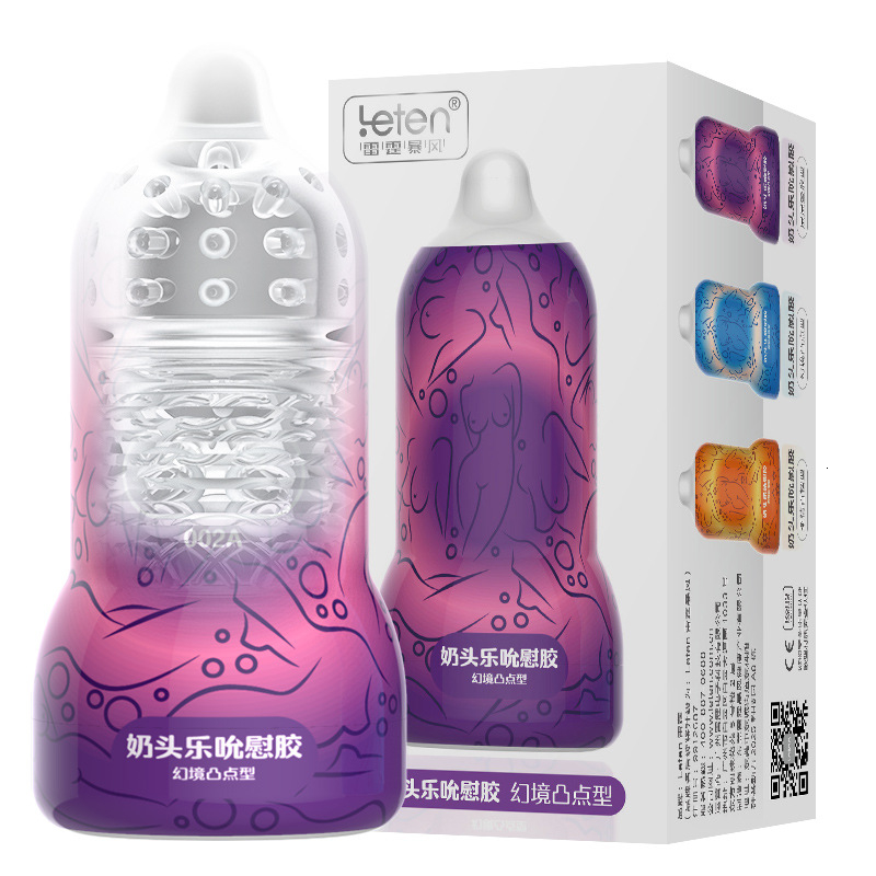 Leten Mini Sucking Male Masturbator Three-stage Negative Pressure Pocket Sucker Masturbation Cup Delay Training Sex Toys for Man Y191010