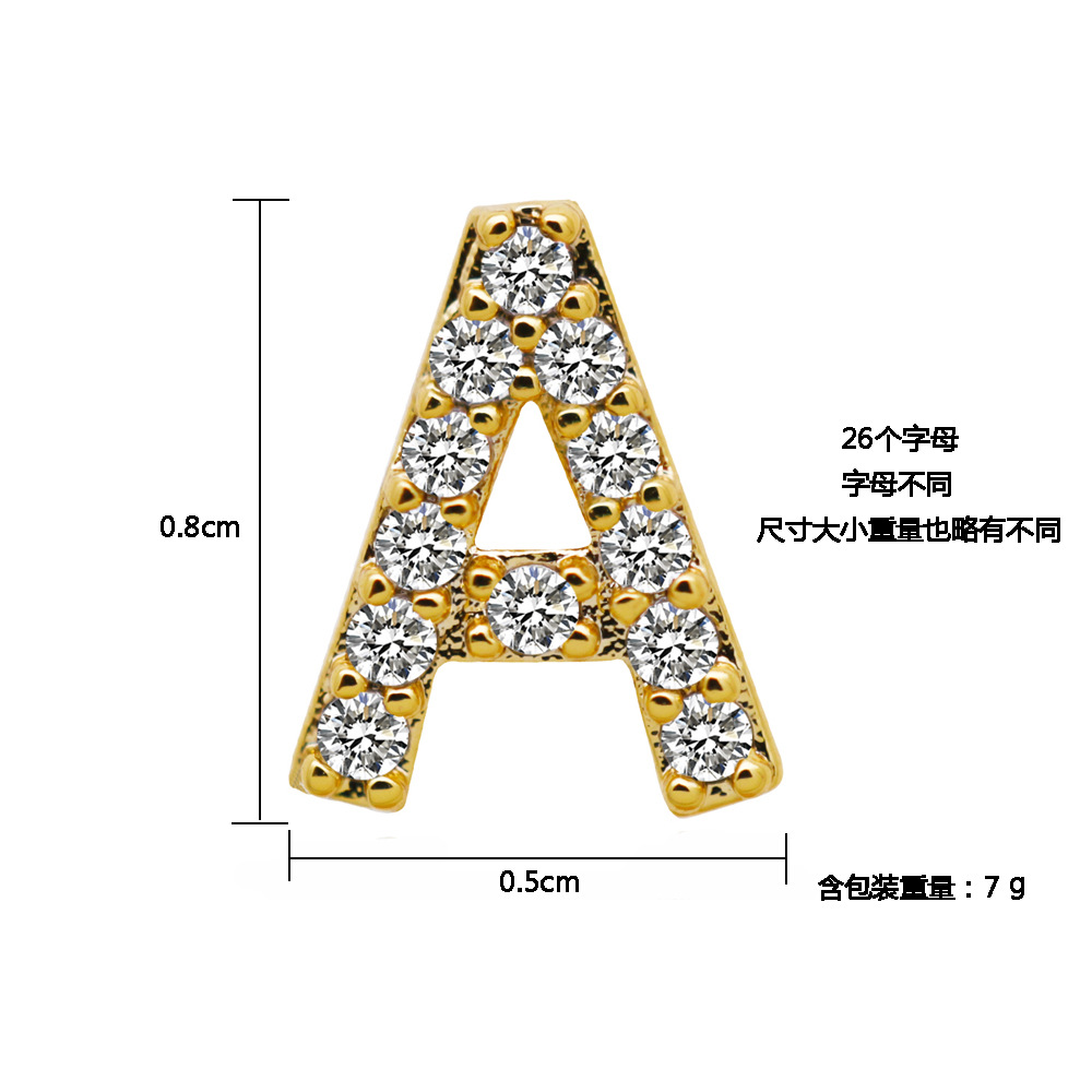 Gold White Gold Iced Out AZ Custom Letter Grillz Full Diamond Teeth DIY Fang Grills Bottom Tooth Cap Hip Hop Dental Mouth Teeth9756550