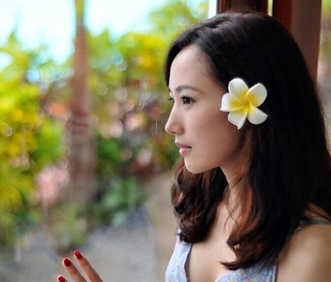 Artificial Egg Flower Hawaiian PE Foam Frangipani Artificial Flower For Wedding Party Decoration Fake Egg Flower Bouquets