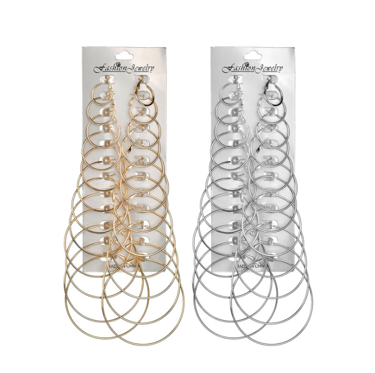 Hoop & Huggie 12 Pair Women Large Circle Silver Color Earrings Gold Fashion Hoops Set 2021 Woman Accesories Jewelry
Hoop & Huggie 12 Pair Women Large Circle Silver Color Earrings Gold Fashion Hoops Set 2021 Woman Accesories Jewelry