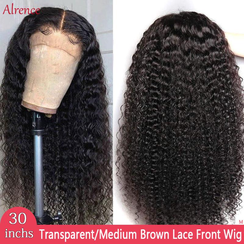 Transparent Lace Wig Curly Hair Wigs For Women Human Hair 13x6 Lace Frontal Wig 13x4 360 Frontal Peruvian Remy 150, As pic
