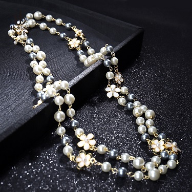 Wholesale- fashion luxury designer flowers pearl classic elegant multi layer long sweater statement necklace for woman
Wholesale- fashion luxury designer flowers pearl classic elegant multi layer long sweater statement necklace for woman