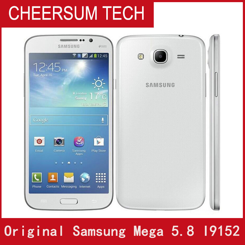 Original Unlocked Samsung Galaxy Mega 5.8 I9152 Cell Phones Dual Core 1.5GB RAM 8GB ROM refurbished 8MP Camera WIFI GPS, White
Original Unlocked Samsung Galaxy Mega 5.8 I9152 Cell Phones Dual Core 1.5GB RAM 8GB ROM refurbished 8MP Camera WIFI GPS, White