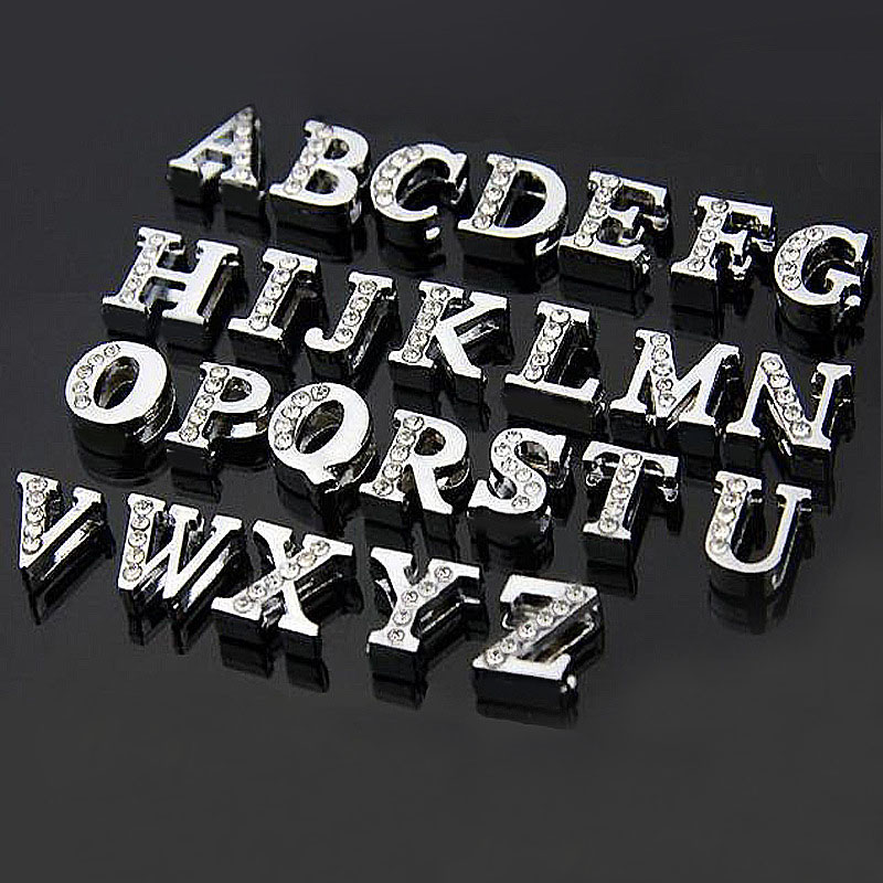 20PCS A-T Half Rhinestone 8MM Slide Letters /Charms Fit DIY Wristbnad / BraceletLSSL04
20PCS A-T Half Rhinestone 8MM Slide Letters /Charms Fit DIY Wristbnad / BraceletLSSL04