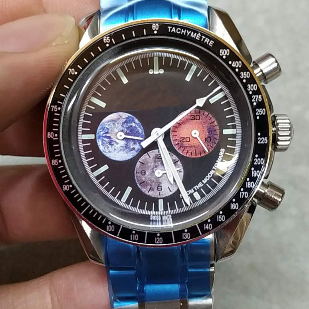 New Men Watches Multifunction Stainless Steel Date Moon Watch Business Automatic Movement Clock