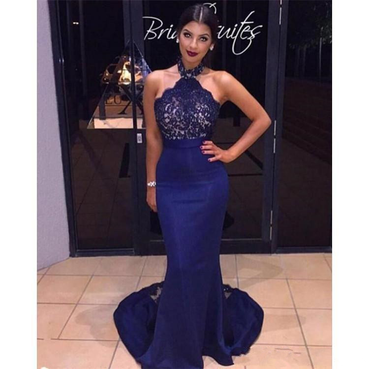 Elegant Royal Blue Mermaid Prom Dresses Halter Neck Cheap Long Lace Applique Formal Evening Dress Wear Vestidos De Fiesta 12, Multi
Elegant Royal Blue Mermaid Prom Dresses Halter Neck Cheap Long Lace Applique Formal Evening Dress Wear Vestidos De Fiesta 12, Multi