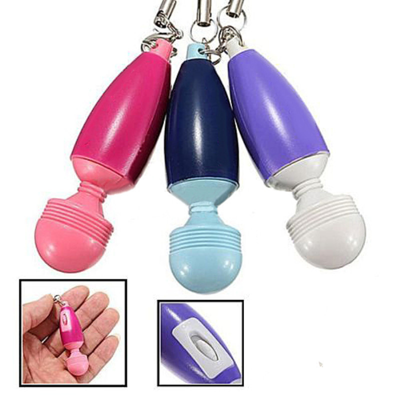 1pc Mini Vibrator Vibe Keychain Pocket Magic Wand Massage Vibration Nipple Clit Stimulator Magic Wand Massager C18112801