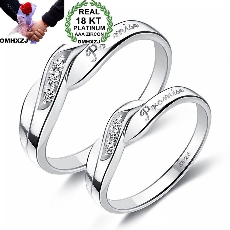 OMHXZJ Wholesale European Fashion Woman Man Party Wedding Gift Simple Promise Lovers Zircon 18KT White Gold Ring RR683, Silver
OMHXZJ Wholesale European Fashion Woman Man Party Wedding Gift Simple Promise Lovers Zircon 18KT White Gold Ring RR683, Silver