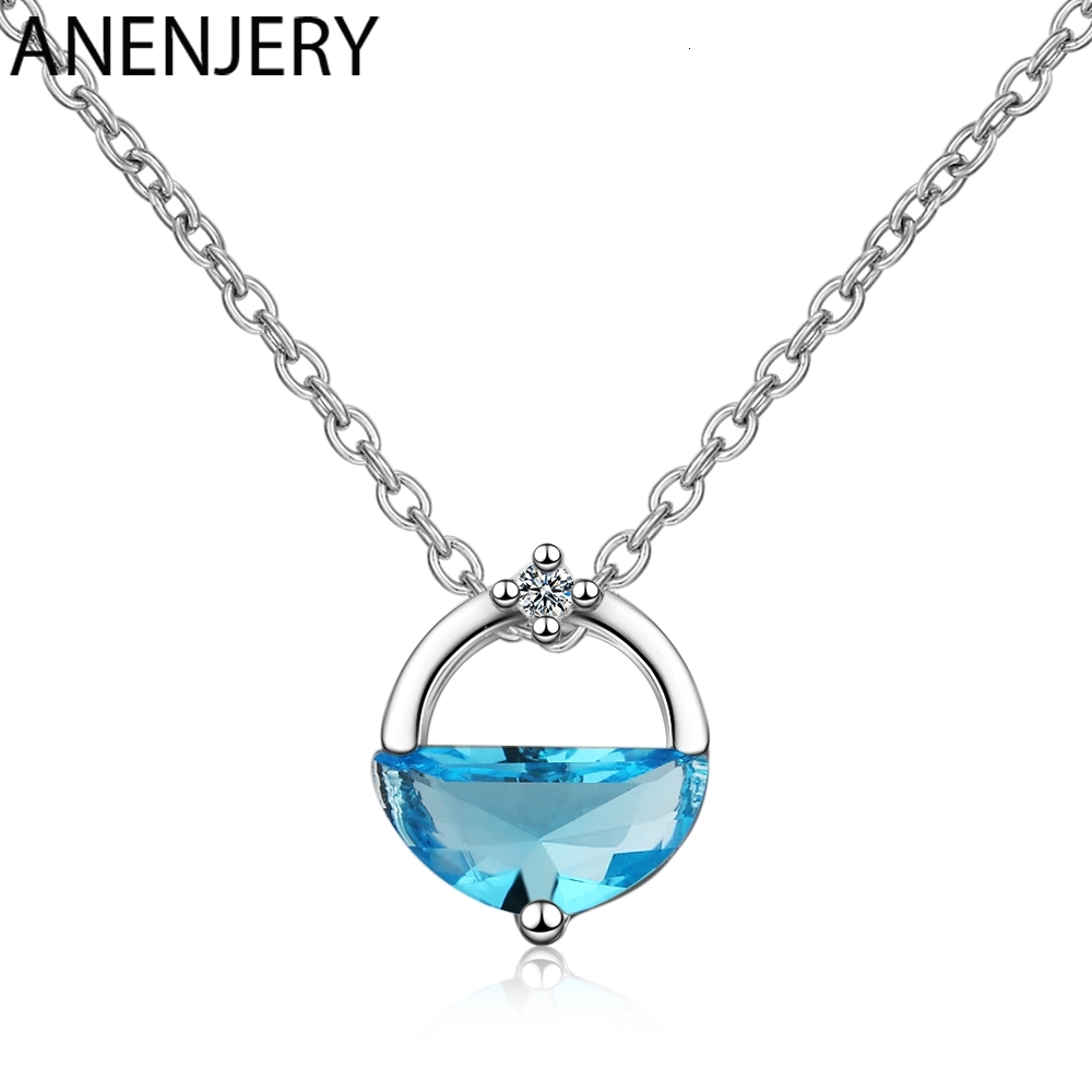Round Shaped Blue Clear Zircon Water Spring 925 Sterling Silver Necklaces For Women Chain Choker Gift
Round Shaped Blue Clear Zircon Water Spring 925 Sterling Silver Necklaces For Women Chain Choker Gift