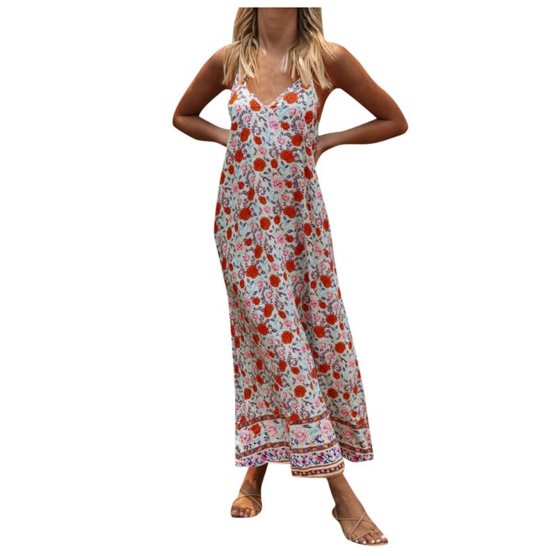 SAGACE Boho Dress Women Floral Maxi Dress Ladies dresses for parties Strappy Summer Beach tunic Long Sundress vestidos Holiday
SAGACE Boho Dress Women Floral Maxi Dress Ladies dresses for parties Strappy Summer Beach tunic Long Sundress vestidos Holiday