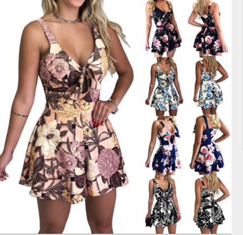 Wholesale European and American cross-border women' new sexy suspenders chest bow tie lace printed loose jumpsuit, 6#
Wholesale European and American cross-border women' new sexy suspenders chest bow tie lace printed loose jumpsuit, 6#