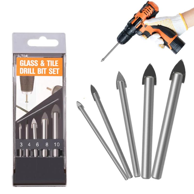 5pcs Glass Bits Round Shank Glass Drill Bit Set 3 4 6 8 10mm Wall Tile Ceramic Marble Hole Hole Saws
5pcs Glass Bits Round Shank Glass Drill Bit Set 3 4 6 8 10mm Wall Tile Ceramic Marble Hole Hole Saws