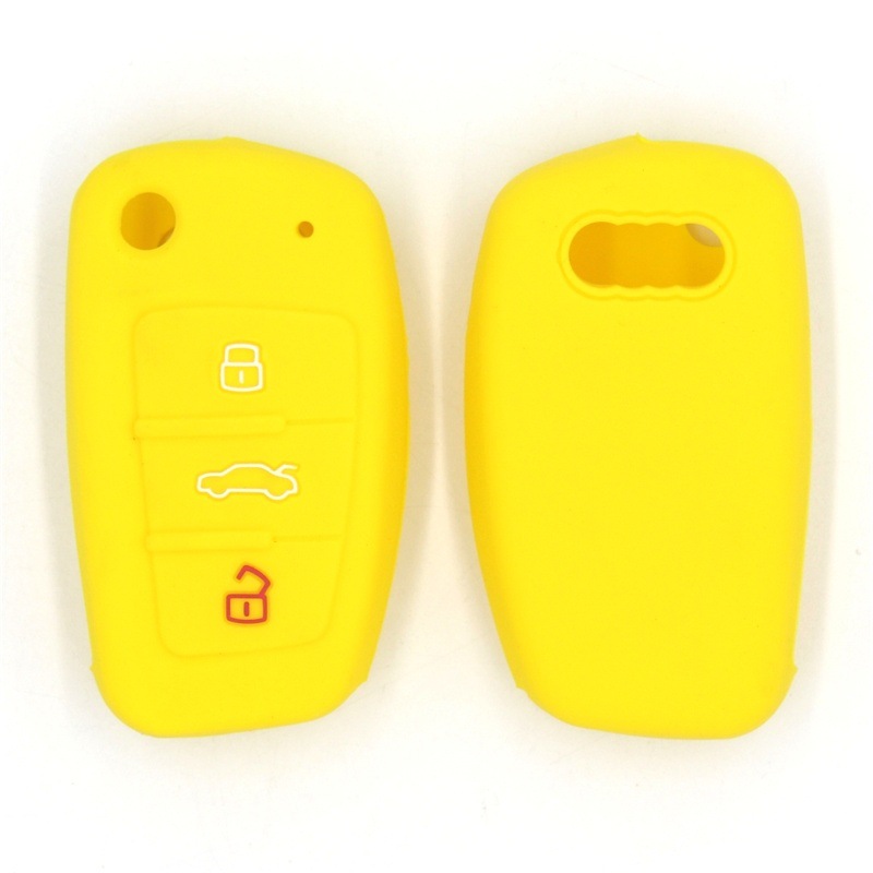 3 Button Silicone Car Remote Key Fob Shell Cover For Audi A1 S1 A3 S3 A4 A6 RS6 TT Q3 Q7