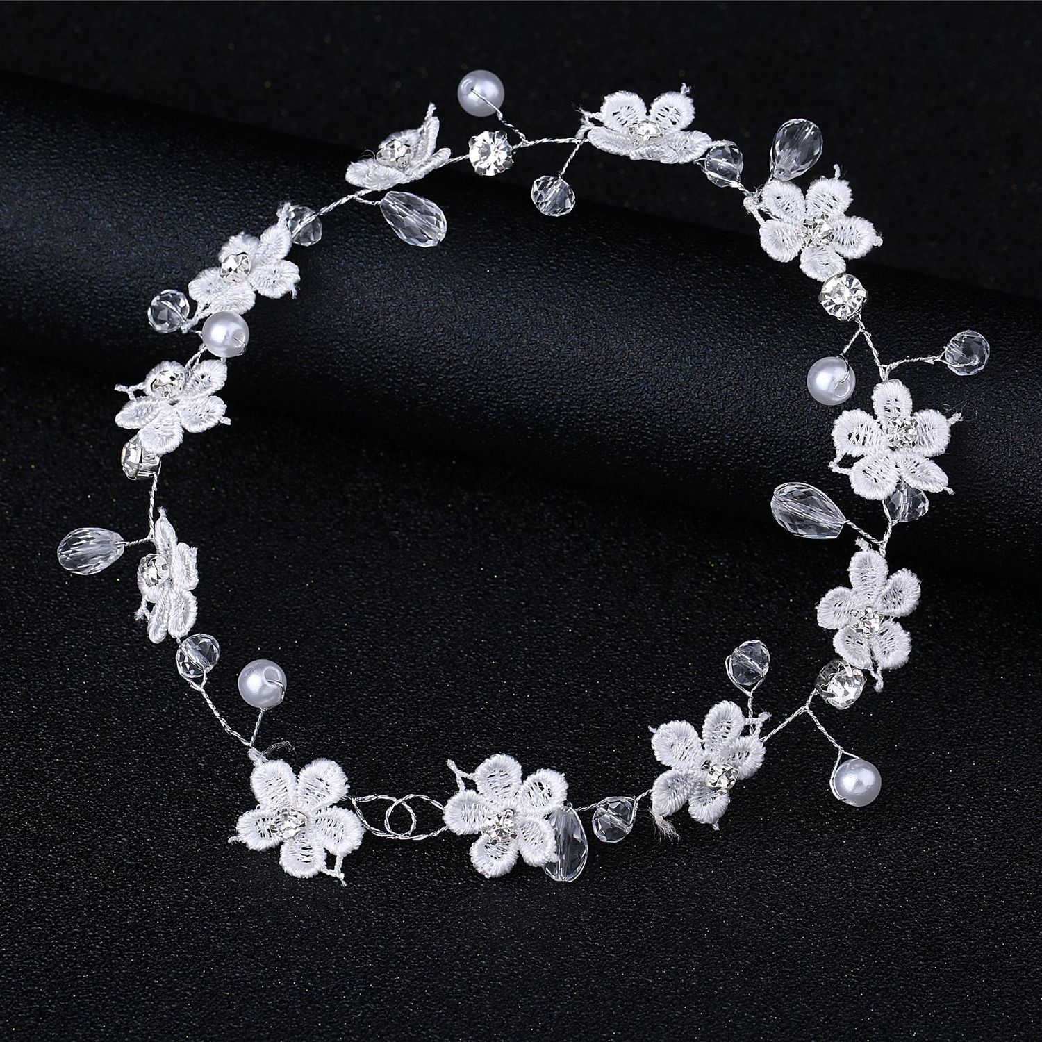 Expert White Lace Manual Pearl Crystal Hair Band Hair Chain Bride Headwear Hair Decorate
Expert White Lace Manual Pearl Crystal Hair Band Hair Chain Bride Headwear Hair Decorate