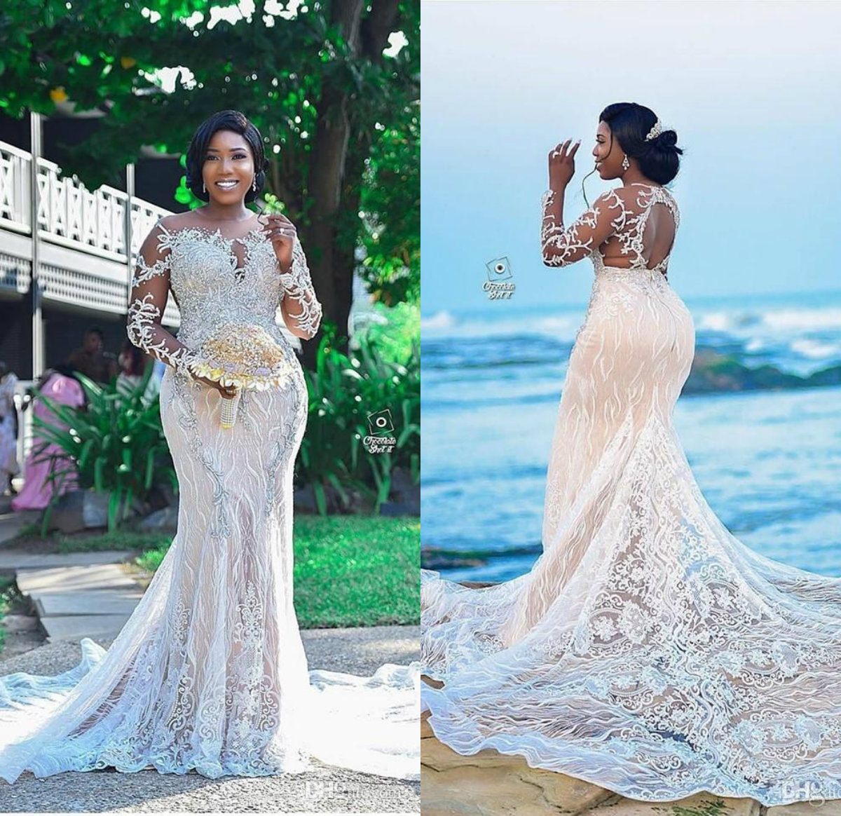2019 Luxury Beaded Plus Size Mermaid Wedding Dresses Sheer Jewel Neck Lace Appliqued Black Gilrs Bridal Gowns Custom Made Hollow Back Dress, Custom made from color chart
2019 Luxury Beaded Plus Size Mermaid Wedding Dresses Sheer Jewel Neck Lace Appliqued Black Gilrs Bridal Gowns Custom Made Hollow Back Dress, Custom made from color chart