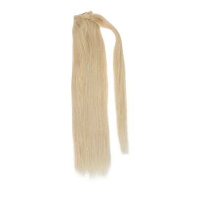 Fashion European 613 blonde remy ponytail hair piece extension silky straight wraps around cuticle aligned hair 100g