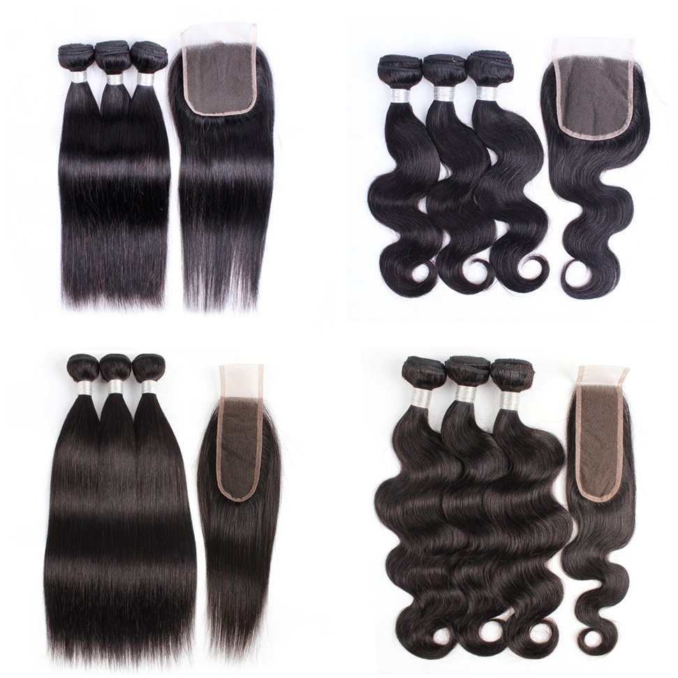 KissHair Brazilian Straight 3 Bundles with 4x4 2x6 Lace Closure Natural Color Body Wave Human Hair, Straight bundles with 4*4 closure
KissHair Brazilian Straight 3 Bundles with 4x4 2x6 Lace Closure Natural Color Body Wave Human Hair, Straight bundles with 4*4 closure