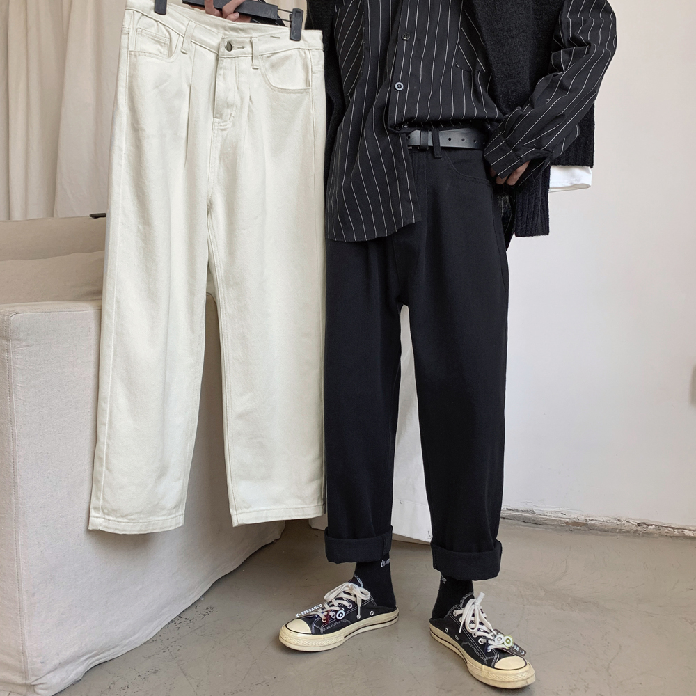 Men's Four Seasons Wide Leg Pants Loose Cotton Casual Pants Fashion Trousers Hip Hop Style Haren White/black Sweatpants
Men's Four Seasons Wide Leg Pants Loose Cotton Casual Pants Fashion Trousers Hip Hop Style Haren White/black Sweatpants