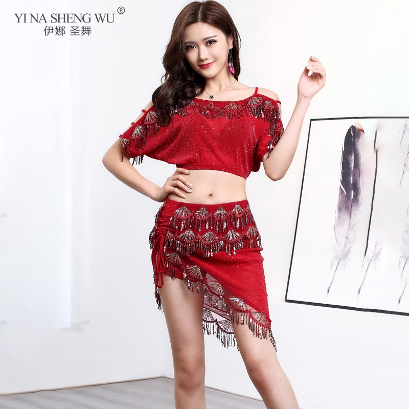 Hot Sale Bellydance Costume Sequin 2pcs Set Woman Belly Dancing Set Top & Sequin Short Skirt Dance Performance Wear Skirt Adult, Wine red 2pcs
Hot Sale Bellydance Costume Sequin 2pcs Set Woman Belly Dancing Set Top & Sequin Short Skirt Dance Performance Wear Skirt Adult, Wine red 2pcs
