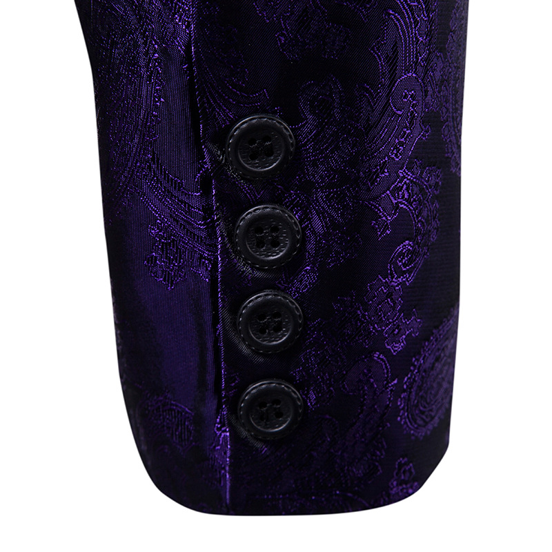 In Stock 6 Colors Mens Designer Jackets Floral Pattern Groom Wedding Tuxedos Peaked Lapel One Button Blazer 1 piece