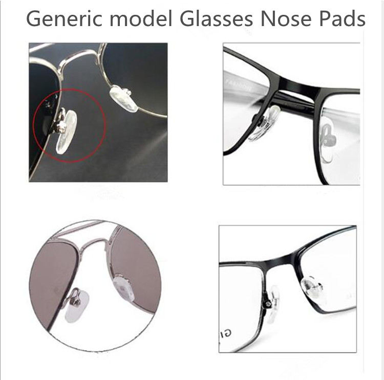 Wholesale 500pcs General Size Glasses Nose Pads Healthy Silicone Symmetrical PADS Eyeglasses Anti-Slip Comfortable Soft Eyewear Accessories Zero-Press