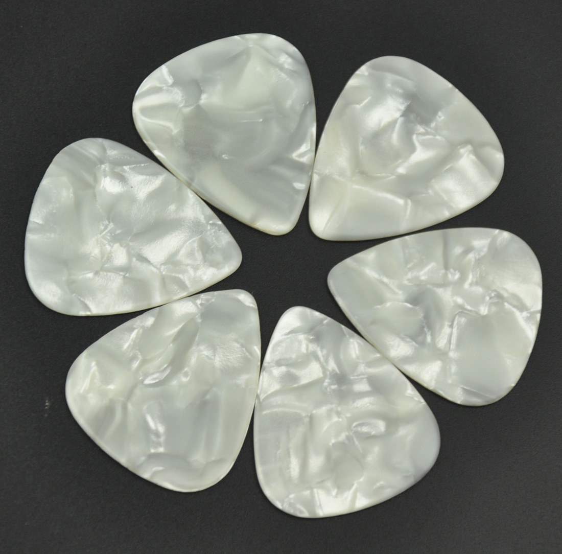 100pcs Extra Heavy 15mm Blank Celluloid Guitar picks Plectrums Pearl White For Electric Guitar