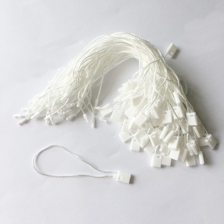 wholesale White hangtag string 250pcs notions common use clothes tags for clothing and jeans
