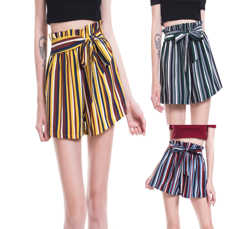 Ensnovo Womens Casual Stripe Shorts Mid Waist Loose Shorts Summer Fashion Streetwear, Yellow
Ensnovo Womens Casual Stripe Shorts Mid Waist Loose Shorts Summer Fashion Streetwear, Yellow