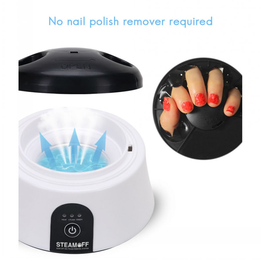 Nail Art Equipment Electric Steam Polish Remover Machine Professional Quickly Gel Removal UV Nails Steamer Cleaner for Salon Home Use