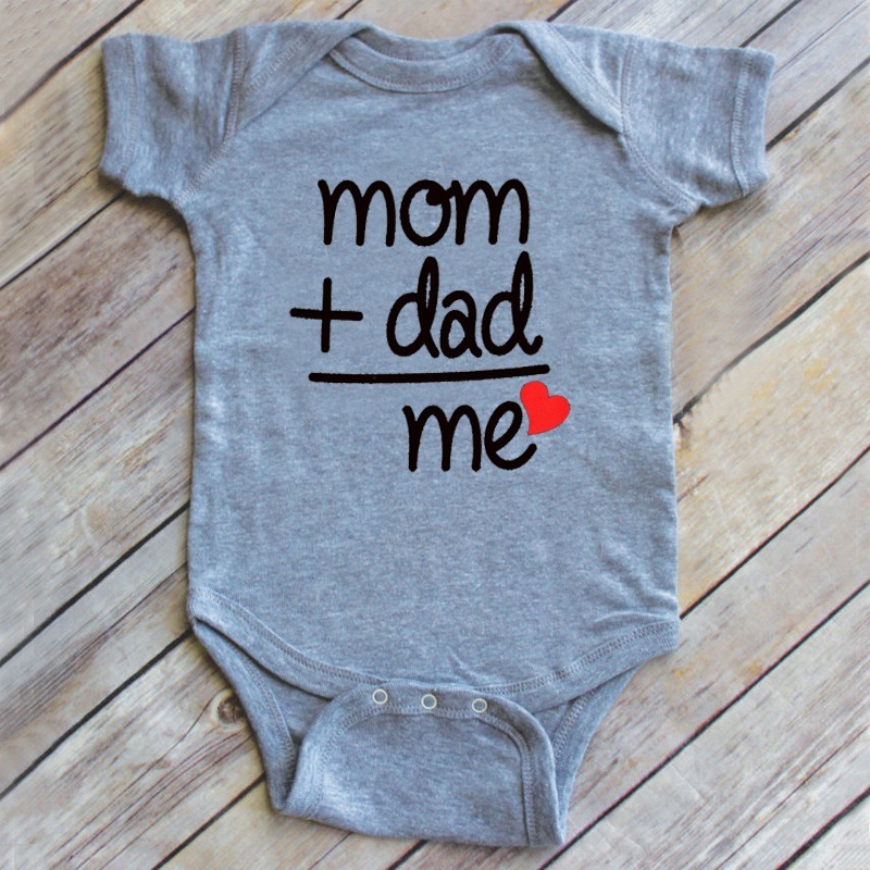 2020 Newborn Baby Boys Girls Jumpsuits Mom Plus Dad Equal Me Funny Cute Toddler Bodysuits Outfits, Gray hy1649
2020 Newborn Baby Boys Girls Jumpsuits Mom Plus Dad Equal Me Funny Cute Toddler Bodysuits Outfits, Gray hy1649