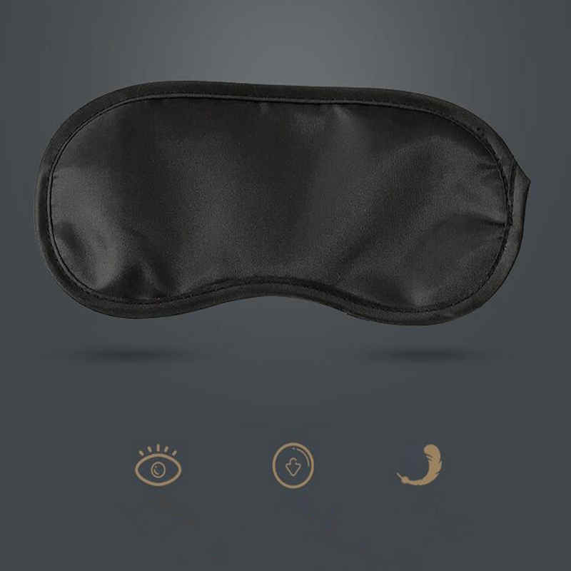 Black Eye Mask Shade Nap Cover Blindfold Masks For Sleeping Travel Soft Polyester Masks 4 Layer Mascaras Con Los Ojos Vendados Para Dormir