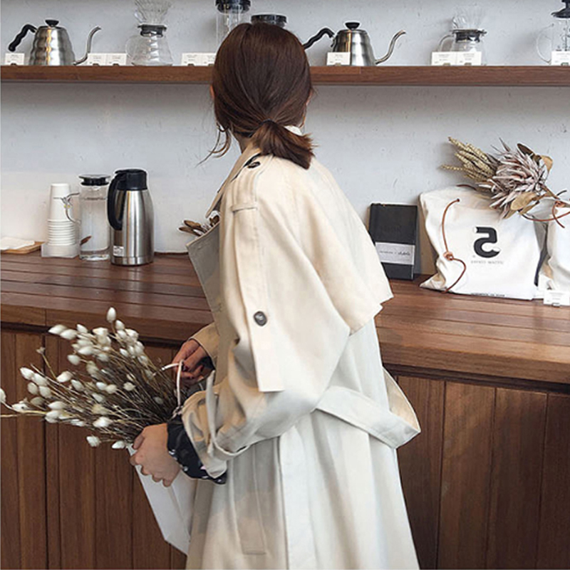 Stylish Over-the-Knee Mid-length Female Trench Coat Double breasted Trendy Lapel Women Clothes Vintage Casual Outwear Trench, Creamy-white
Stylish Over-the-Knee Mid-length Female Trench Coat Double breasted Trendy Lapel Women Clothes Vintage Casual Outwear Trench, Creamy-white