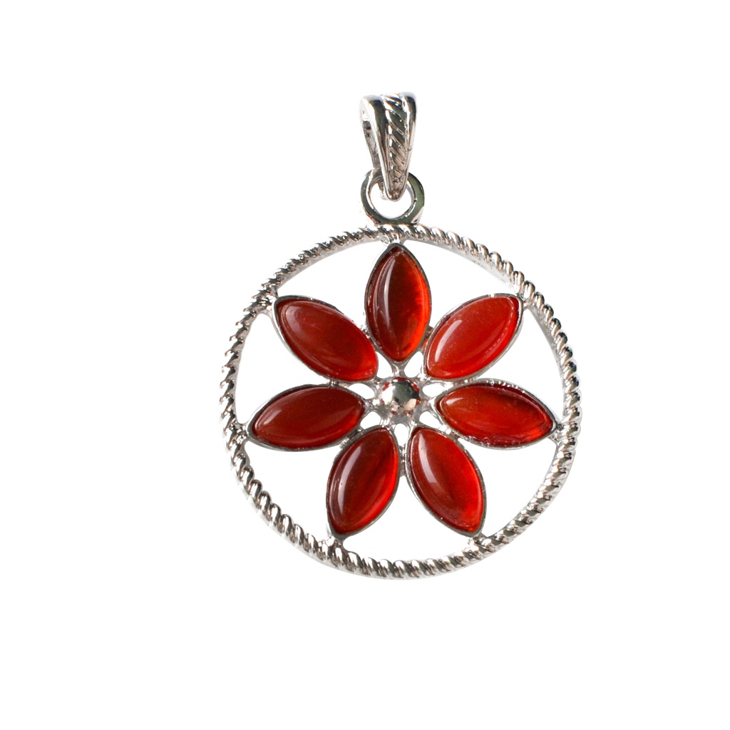 7 petals flower pendant ladies color rainbow romantic pendant necklace daily clothes wild