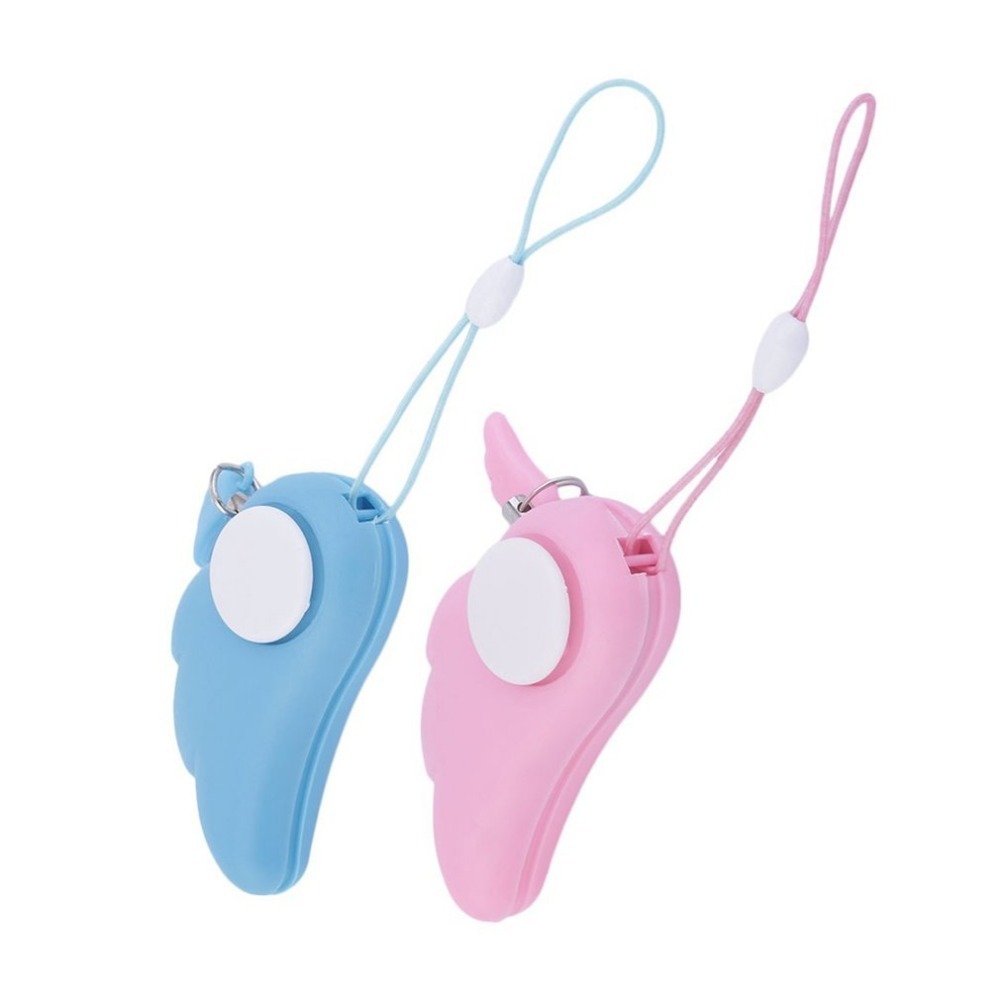 5pcs Lovely Angel Wings Alarm Safety Personal SOS Personal Anti-Attack Protection Security Alarm System Keychain for Girl Child Elderly