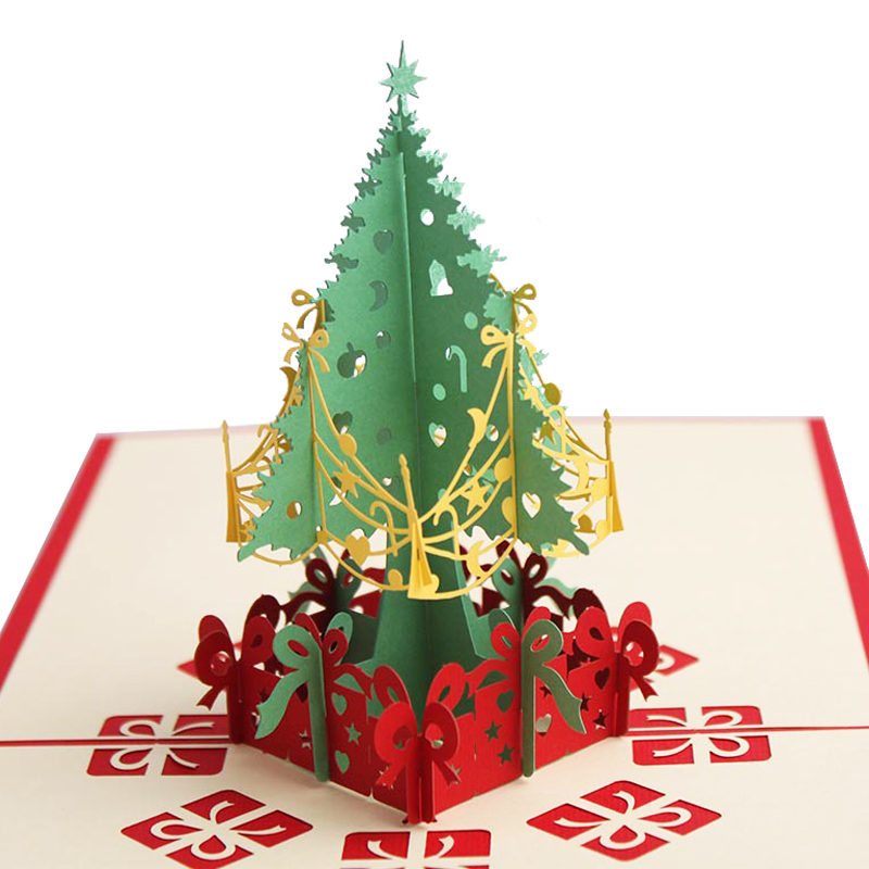 Laser Cut 3D Christmas Tree Up Card Xmas Decoration Gift Paper Craft Handmade Thank You Card New Year Greeting Cards JK364
Laser Cut 3D Christmas Tree Up Card Xmas Decoration Gift Paper Craft Handmade Thank You Card New Year Greeting Cards JK364