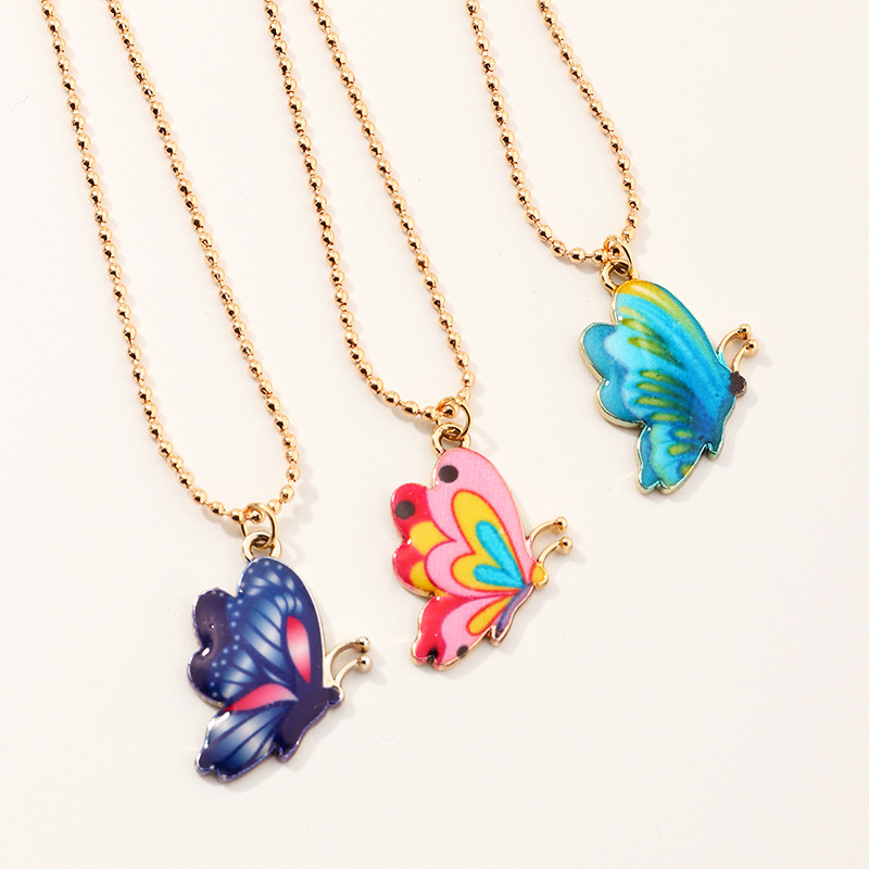 2020 Personality Colorful Butterfly Necklace Set Girls Spring Popular Gold Beads Chain Necklace Engagement Jewelry For Womens
2020 Personality Colorful Butterfly Necklace Set Girls Spring Popular Gold Beads Chain Necklace Engagement Jewelry For Womens