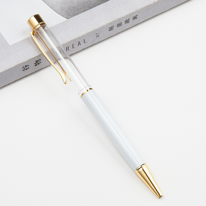 DIY Empty Stick Pens 2-in-1 Slim Crystal Diamond Ballpoint Pens Glitter Stylus Touch Pen