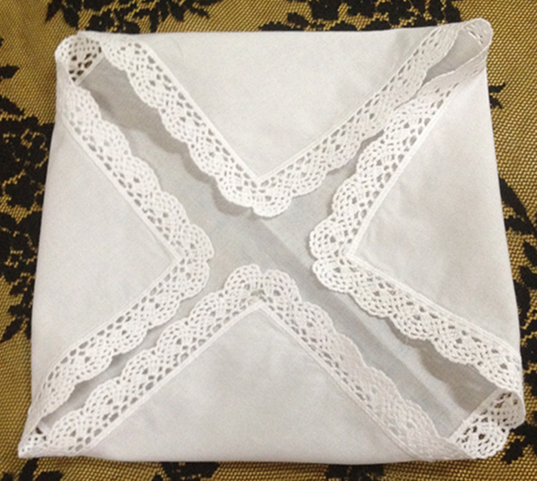 Set of 12 Home Textiles Wedding Handkerchief 3030CM Cotton Ladies Hankies Adults Women Hanky Party Gifts Embroidered Crochet Lace22094463