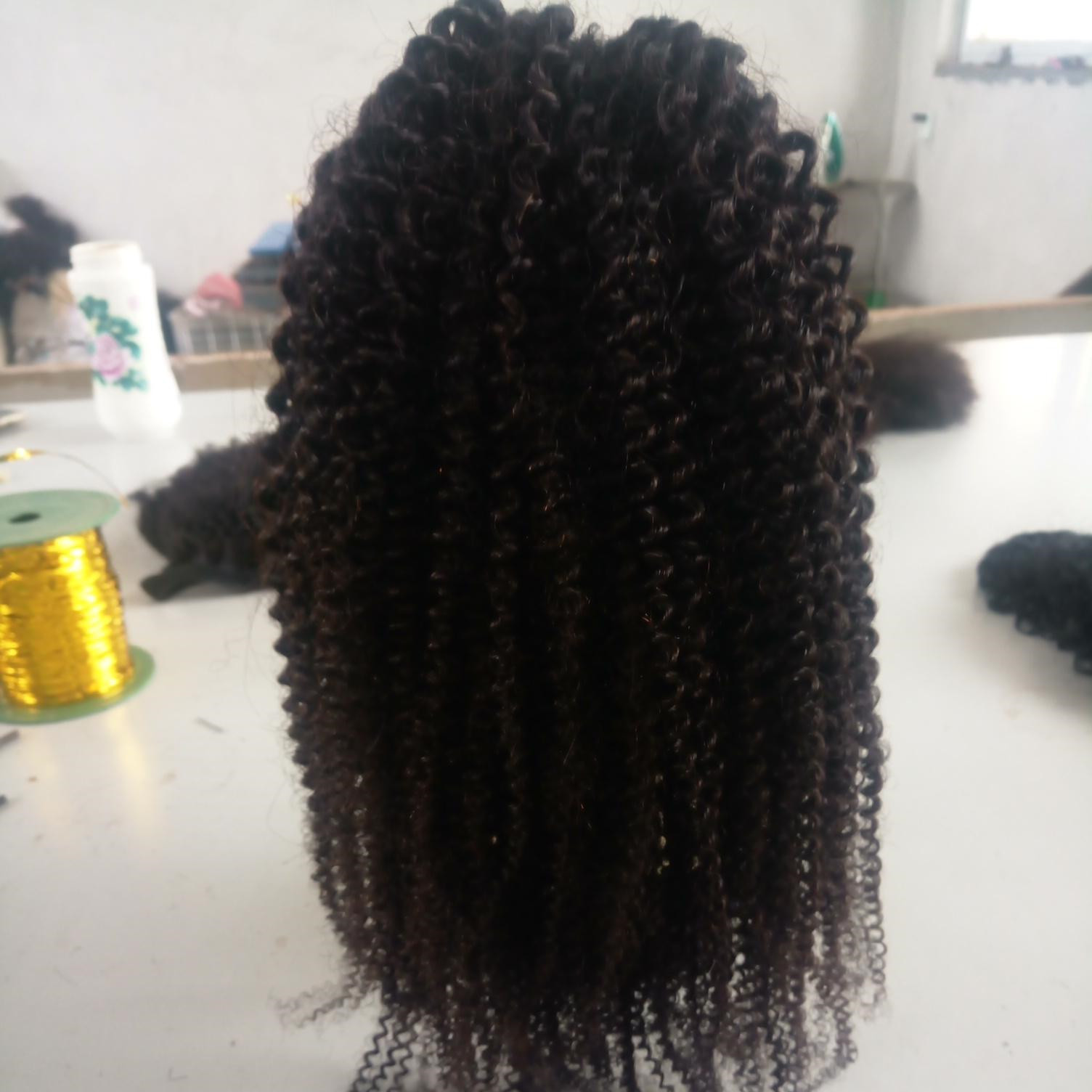 Diva 24 Inch Human Hair Ponytail with Drawstring Off Black AfroKinky Curly Ponytail Hair Extension Wrap for Women 160g Per Package Color 1B