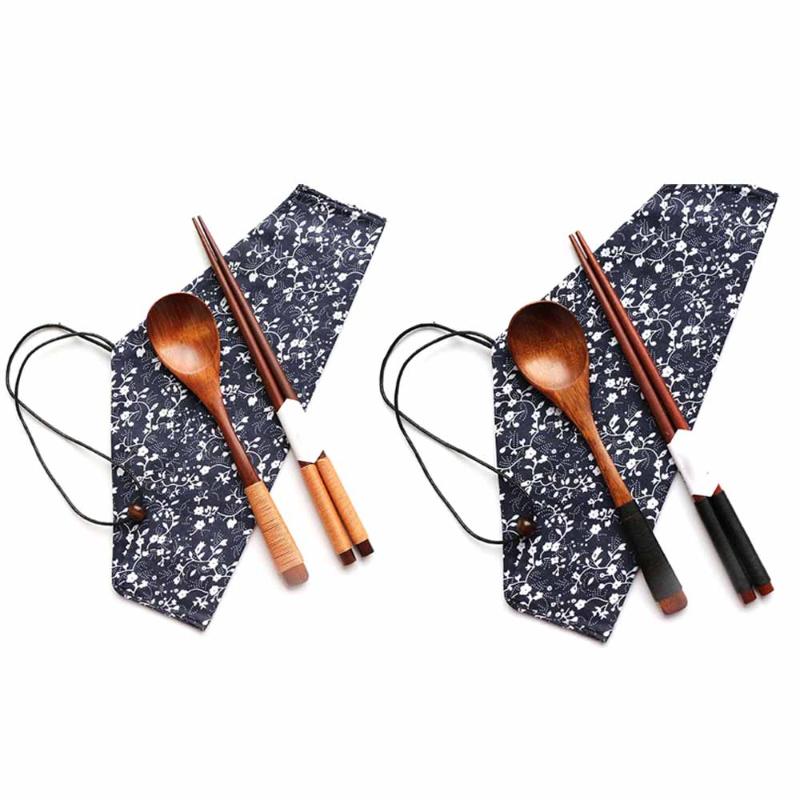 Environmentally Friendly Chinese Chopsticks Portable Wooden Cutlery Sets Wooden Chopsticks And Spoons Travel Suit