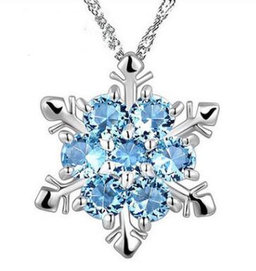 Fashion Jewelry Blue Crystal Snowflake Frozen Flower 925 Silver Necklace Pendants With Chain 12 pcs
Fashion Jewelry Blue Crystal Snowflake Frozen Flower 925 Silver Necklace Pendants With Chain 12 pcs
