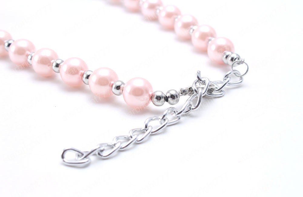 Spring color kids girls chunky beads necklace purple rose flower chunky bubblegum necklace charming jewelry for child