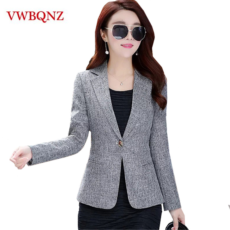 2019 New Spring Autumn Plus Size 4XL Womens Business Suits One Button Office Female Blazers Jackets Short Slim Blazer Women Suit V191128