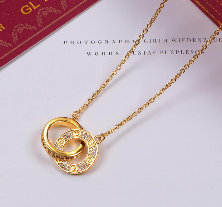 bb Fashion New Female LOVE Dual Circle Pendant Rose Gold Silver Necklace for Women Vintage Collar Costume Jewelry with original box set
bb Fashion New Female LOVE Dual Circle Pendant Rose Gold Silver Necklace for Women Vintage Collar Costume Jewelry with original box set