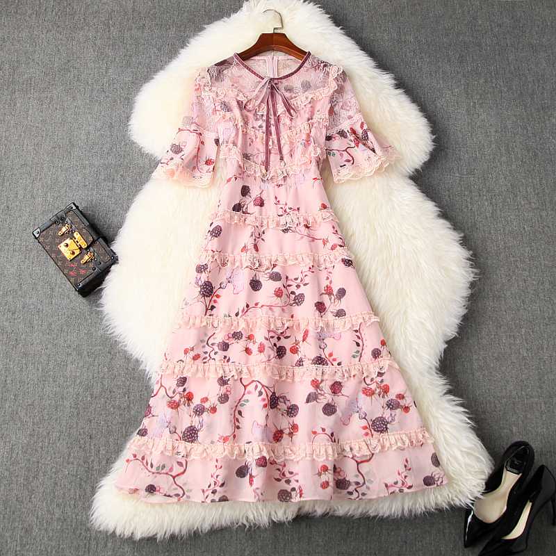 2020 NEW superior quality spring Lace Bow party dress xl Club Women womanliness printing girl Dress summer Ruffle ladies dresses, Pink
2020 NEW superior quality spring Lace Bow party dress xl Club Women womanliness printing girl Dress summer Ruffle ladies dresses, Pink