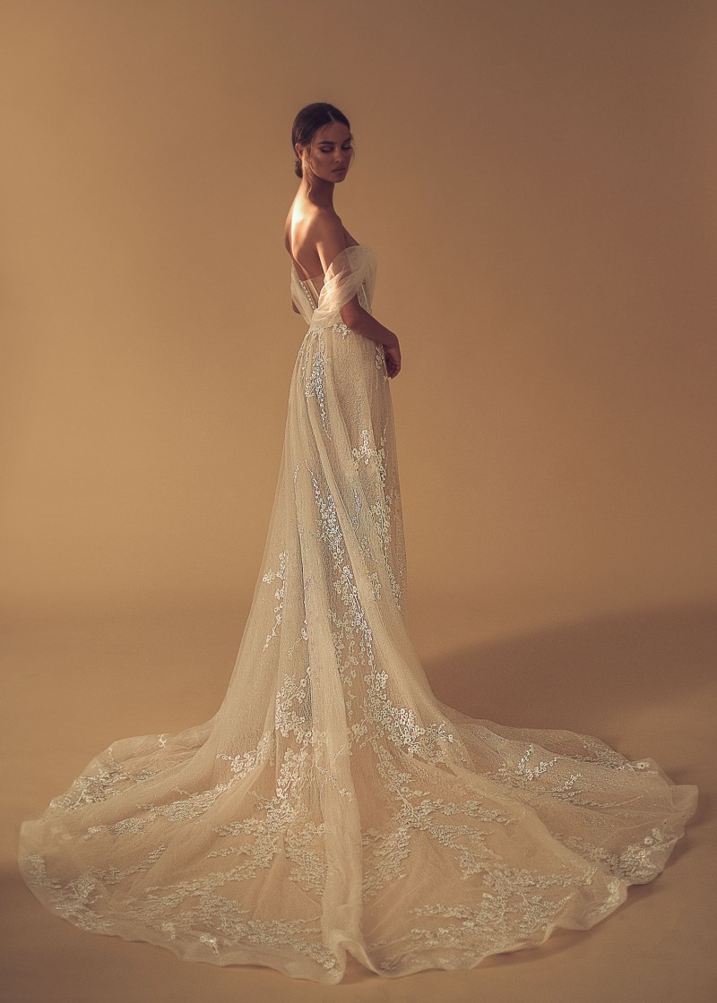 Elihav Sasson 2019 Wedding Dresses Off The Shoulder Beads Boho Bohemian Lace Appliqued Wedding Dress Bridal Gown robe de mariée