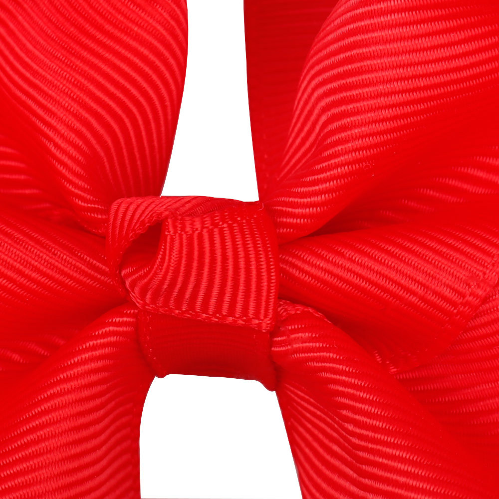 30pcs/lot 4 Inch Solid Hair Bow With Clip Girls Grosgrain Ribbon Hairbows Boutique Handmade Hairpin For Kids Hair Accessories