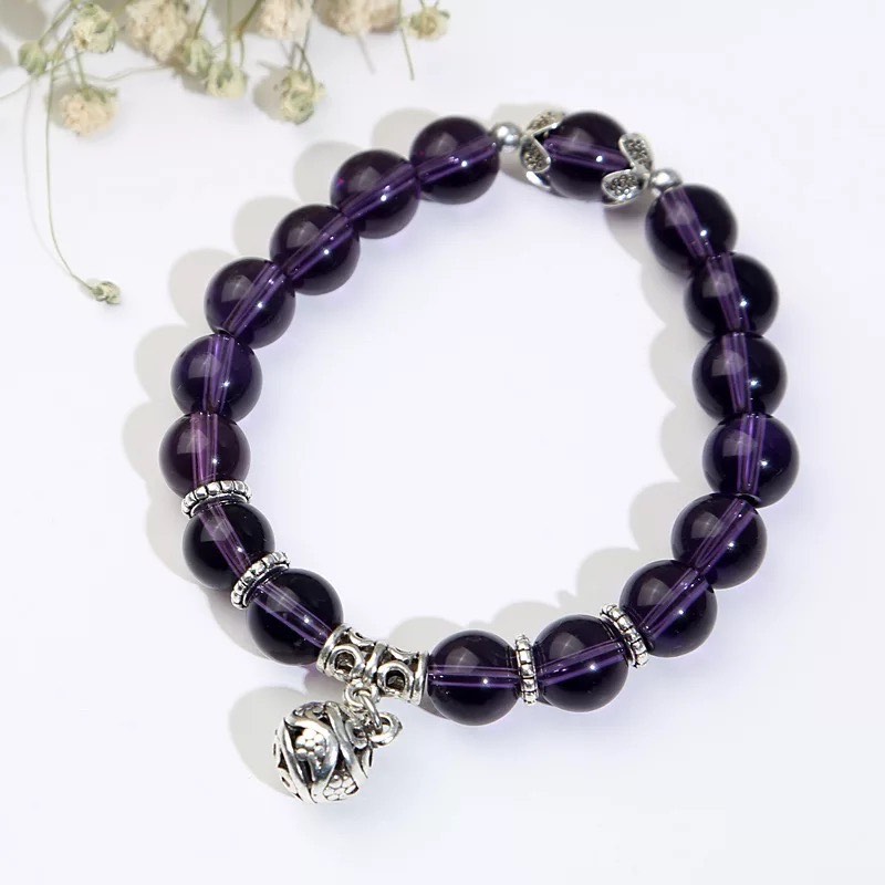 Natural Crystal Opal Beaded Bracelets Single Circle Transfer Ball Charm Bracelet Women Jewelry 5 Colors